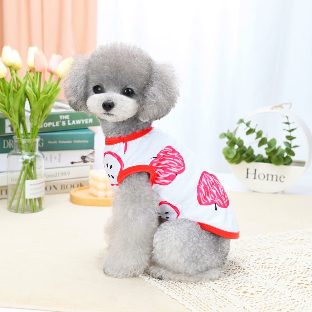 4 Pieces Dog Shirts Printed Puppy Shirts Cute Breathable Puppy Sweatshirt Dog Clothes Pet Apparel for Small and Medium Dog Animals & Pet Supplies > Pet Supplies > Dog Supplies > Dog Apparel Stibadium   