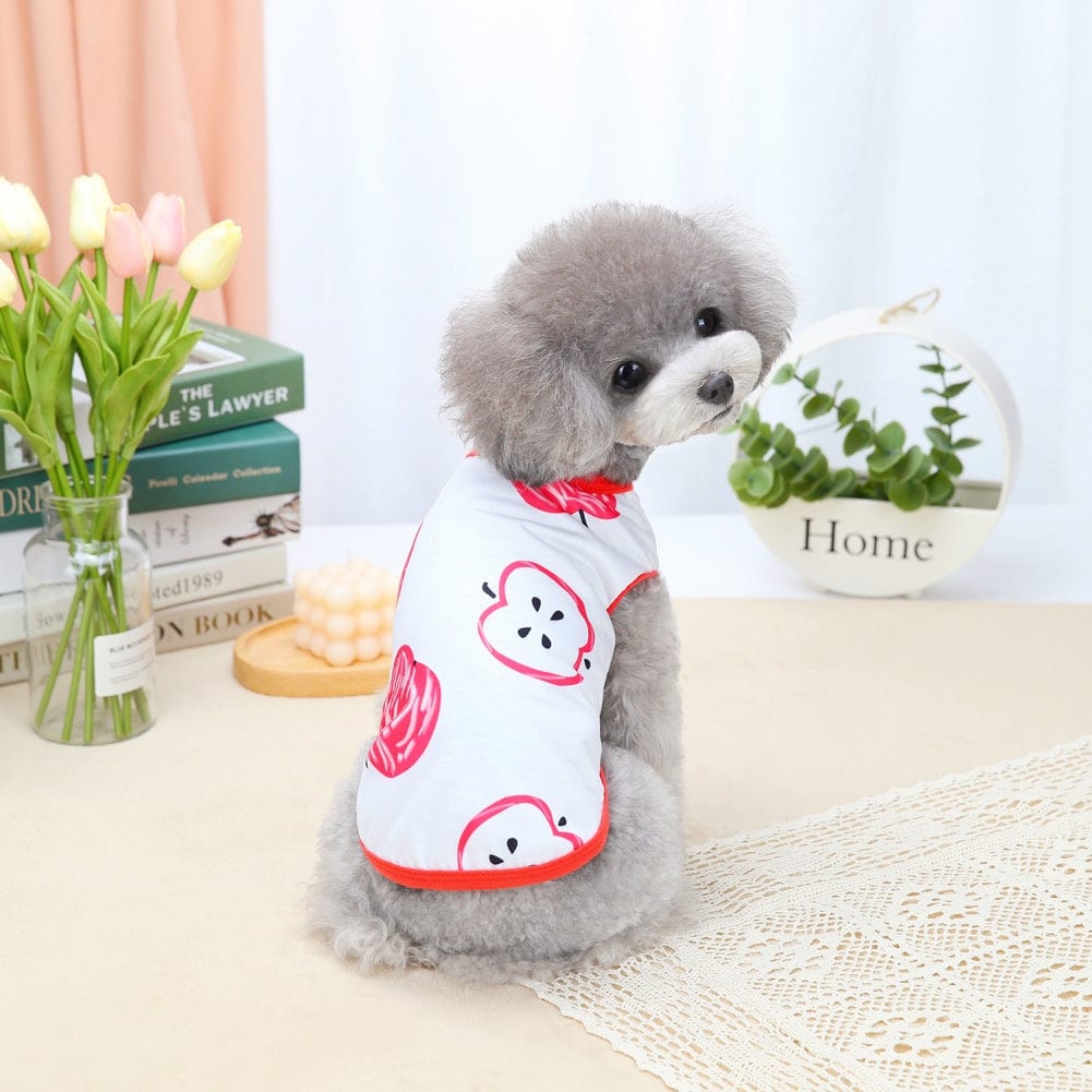 4 Pieces Dog Shirts Printed Puppy Shirts Cute Breathable Puppy Sweatshirt Dog Clothes Pet Apparel for Small and Medium Dog Animals & Pet Supplies > Pet Supplies > Dog Supplies > Dog Apparel Stibadium   