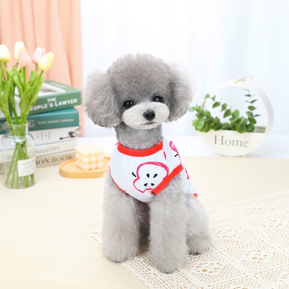 4 Pieces Dog Shirts Printed Puppy Shirts Cute Breathable Puppy Sweatshirt Dog Clothes Pet Apparel for Small and Medium Dog Animals & Pet Supplies > Pet Supplies > Dog Supplies > Dog Apparel Stibadium   