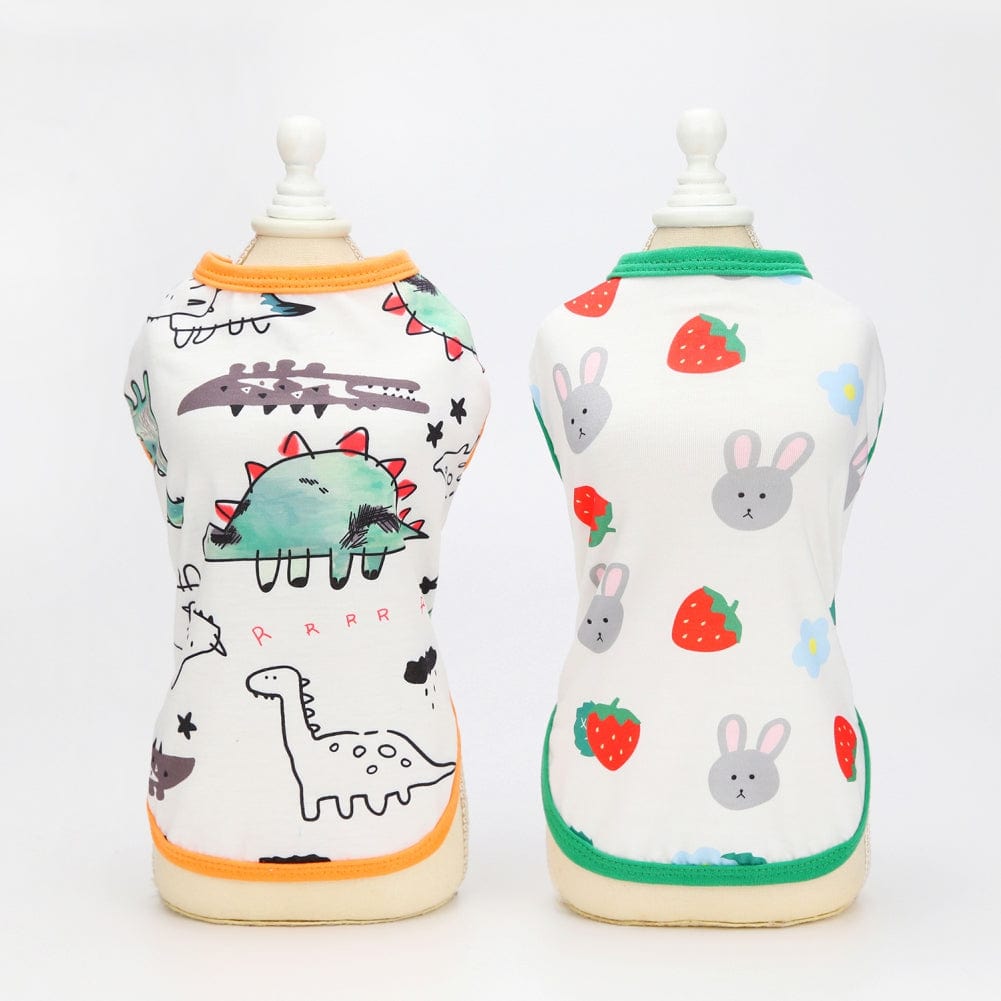 4 Pieces Dog Shirts Printed Puppy Shirts Cute Breathable Puppy Sweatshirt Dog Clothes Pet Apparel for Small and Medium Dog Animals & Pet Supplies > Pet Supplies > Dog Supplies > Dog Apparel Stibadium   