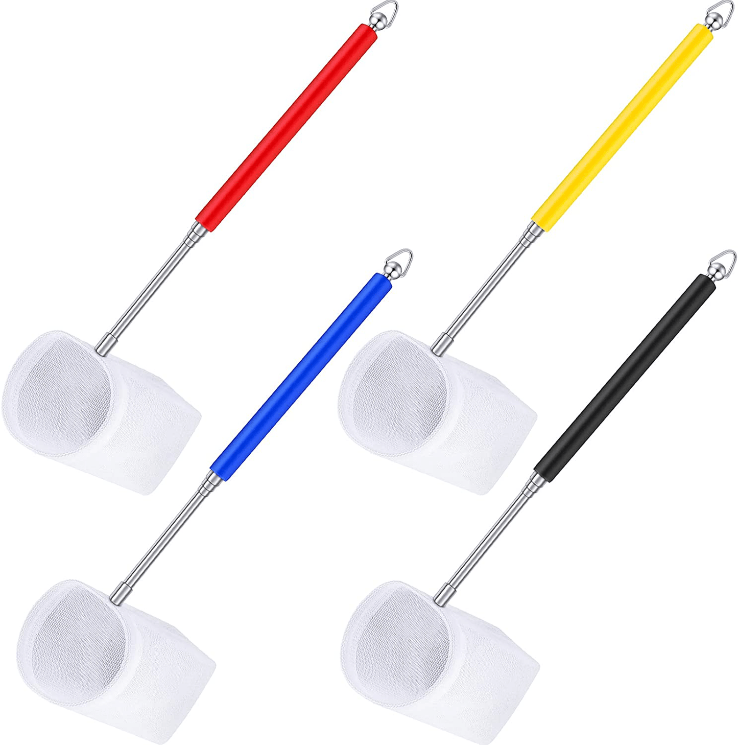 4 Pieces Fish Tank Shrimp Net Extendable Handle Shrimp Net Aquarium Stainless Steel Small Fishing Net Fish Shrimp Skimming Net with Adjustable Handle for Aquarium Fish Tank Pond Creek Animals & Pet Supplies > Pet Supplies > Fish Supplies > Aquarium Fish Nets Skylety   