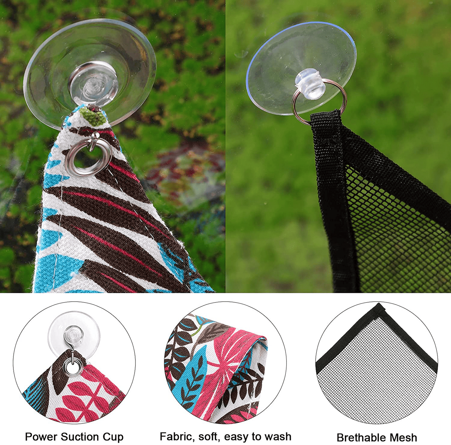 4 Pieces Reptile Hammock Lizard Hammock with 6 Hook, Reptile Reclining Chair Accessories for Gecko Lizard Snake and Other Small Animal Habitat Decoration Animals & Pet Supplies > Pet Supplies > Small Animal Supplies > Small Animal Habitat Accessories Jetec   