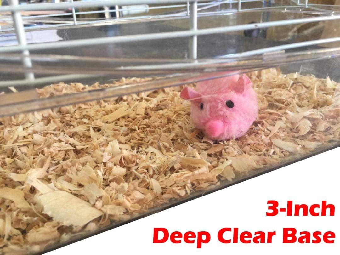 4-Story Acrylic Clear Hamster Mouse Gerbil House Habitat Home Cage with Top Lookout Level Exercise Running Ball Animals & Pet Supplies > Pet Supplies > Small Animal Supplies > Small Animal Habitats & Cages Mcage   