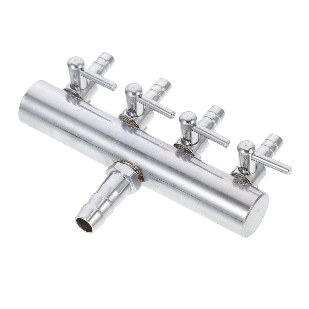 4 Ways 8 to 4MM Stainless Steel Aquarium Outlet Inline Air Pump Flow Lever Control Manifold Splitter Switch Tap Oxygen Tube Distr Animals & Pet Supplies > Pet Supplies > Fish Supplies > Aquarium & Pond Tubing FRCOLOR   