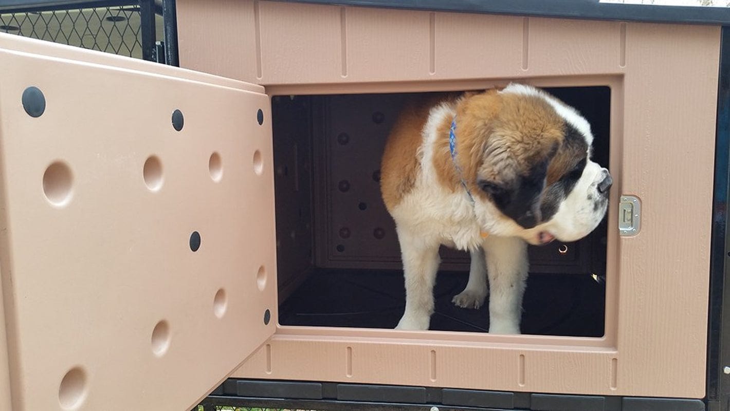 4' X 4' K9 Kennel Castle House with 4' X 8' Run with Metal Cover-Complete Animals & Pet Supplies > Pet Supplies > Dog Supplies > Dog Kennels & Runs Cove Products   