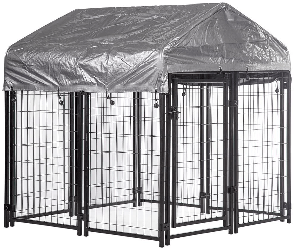 4 X 4 X 4.3,7.5 X 3.75 X 5.8 Feet Outdoor Heavy Duty Playpen Dog Kennel W/ Roof Water-Resistant Cover Animals & Pet Supplies > Pet Supplies > Dog Supplies > Dog Kennels & Runs PayLessHere 4 x 4 x 4.3  