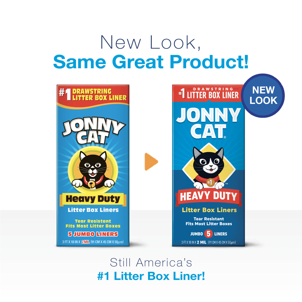 Jonny Cat Heavy Duty Jumbo Cat Litter Box Liners, 5 Count