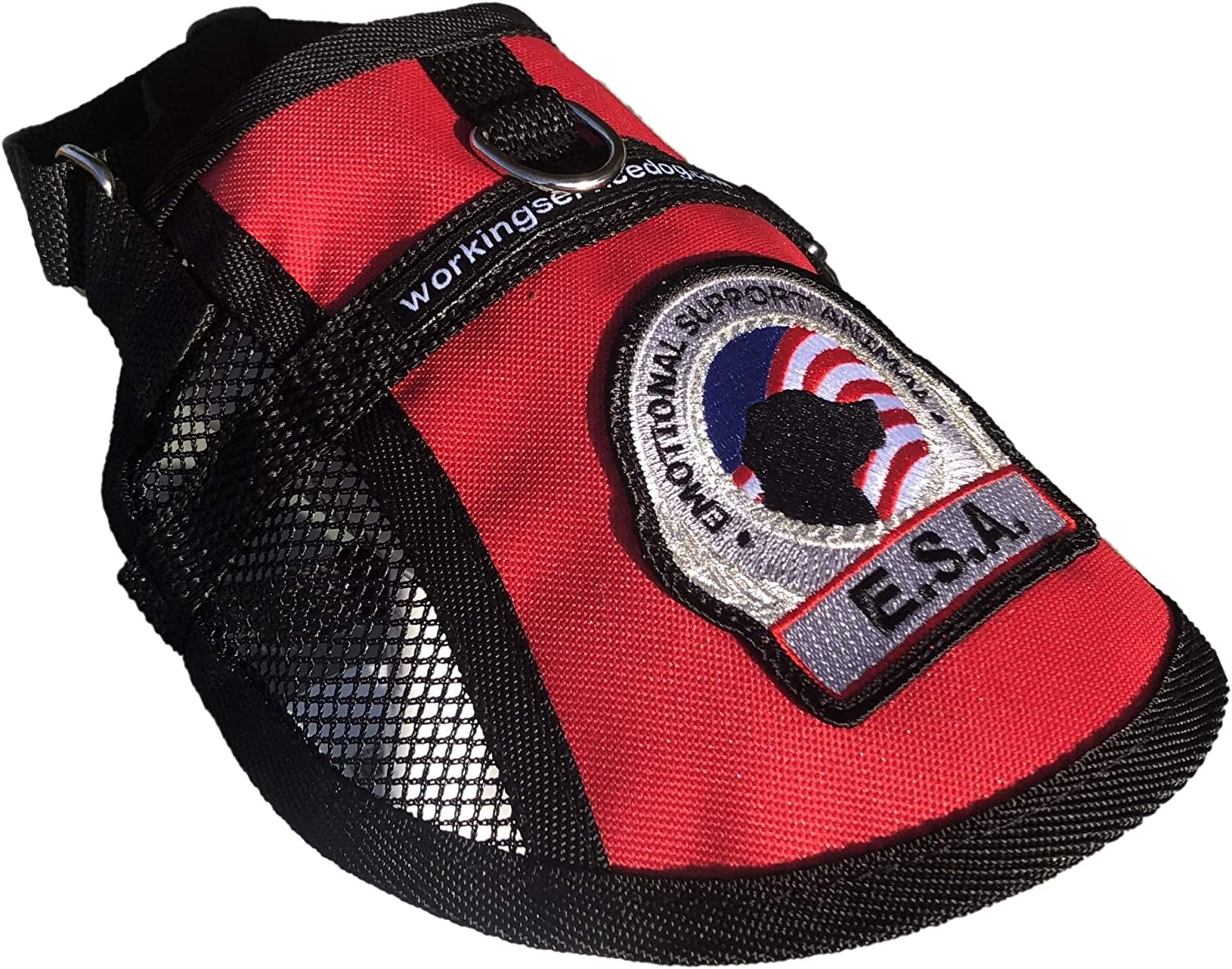 Premium Emotional Support Dog Vest | ESA Dog Vest | Mesh Cooling Panel | Emotional Support Dog Harness | Includes 5 Federal Law ESA Handout Cards (9" - 13" Girth, Red) Animals & Pet Supplies > Pet Supplies > Dog Supplies > Dog Apparel Working Service Dog   