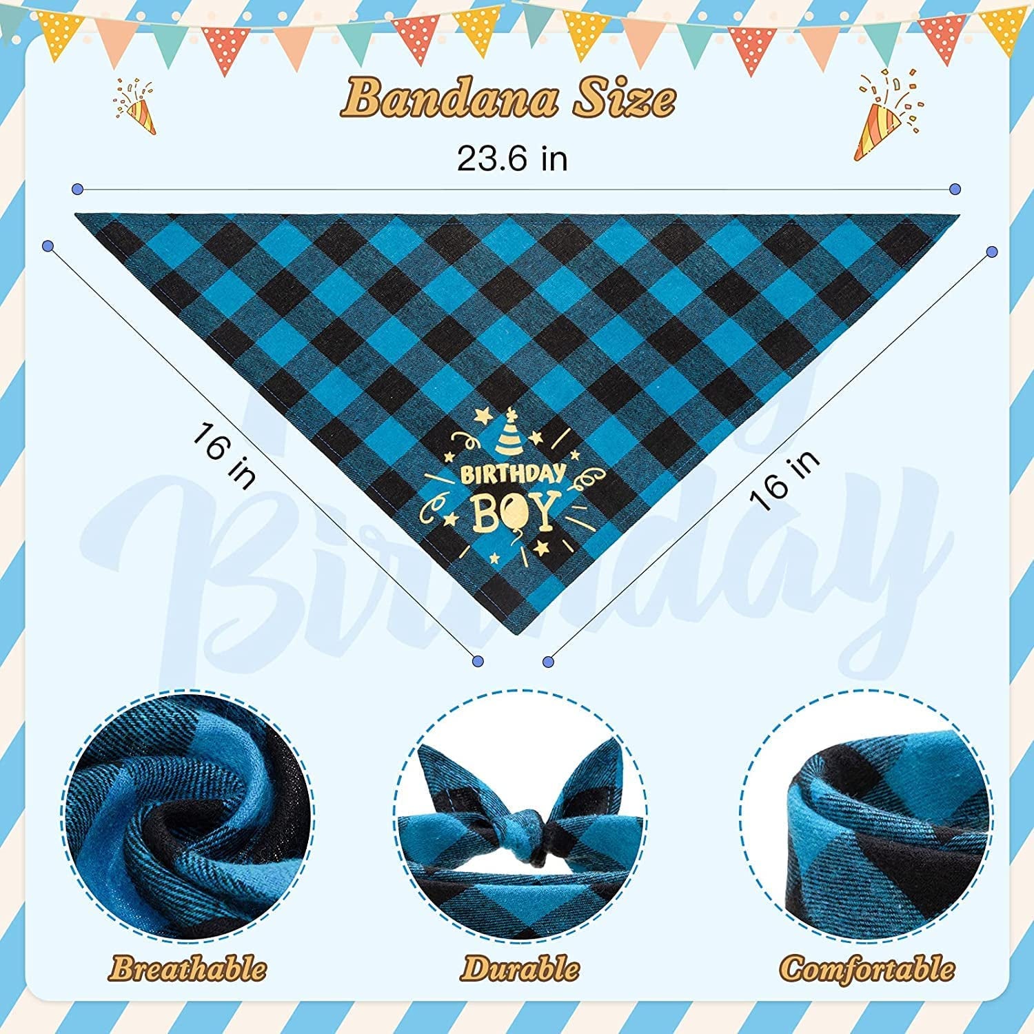 Mihachi Dog Birthday Party Supplies - Dog Birthday Bandana and Dog Hat with Number, Birthday Boy Triangle Scarf for Dog Birthday Decoration Gift for Small Medium Dogs Pets Animals & Pet Supplies > Pet Supplies > Dog Supplies > Dog Apparel Mihachi   