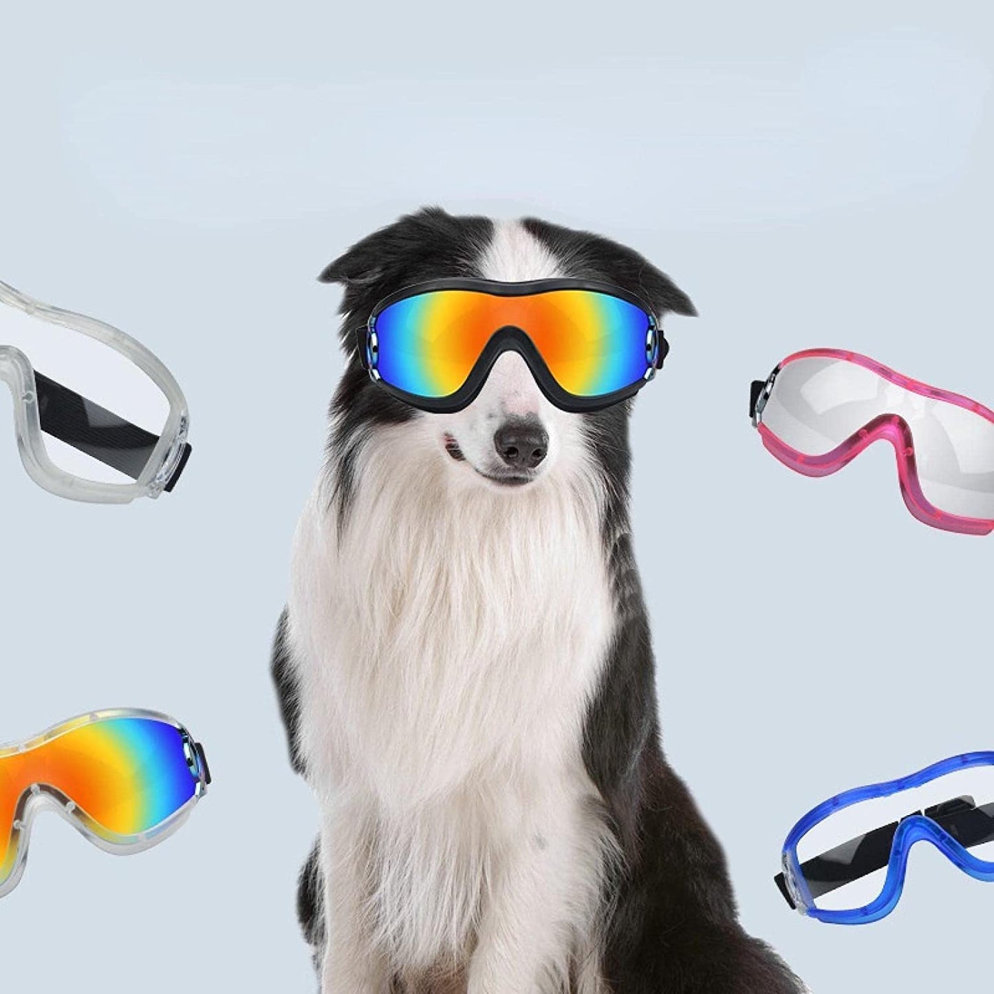 Dog Goggles Dog Sunglasses Dog Sunglasses UV Protection Pet Glasses Waterproof Windproof Glasses (Shape-6) Animals & Pet Supplies > Pet Supplies > Dog Supplies > Dog Apparel LARIAU   