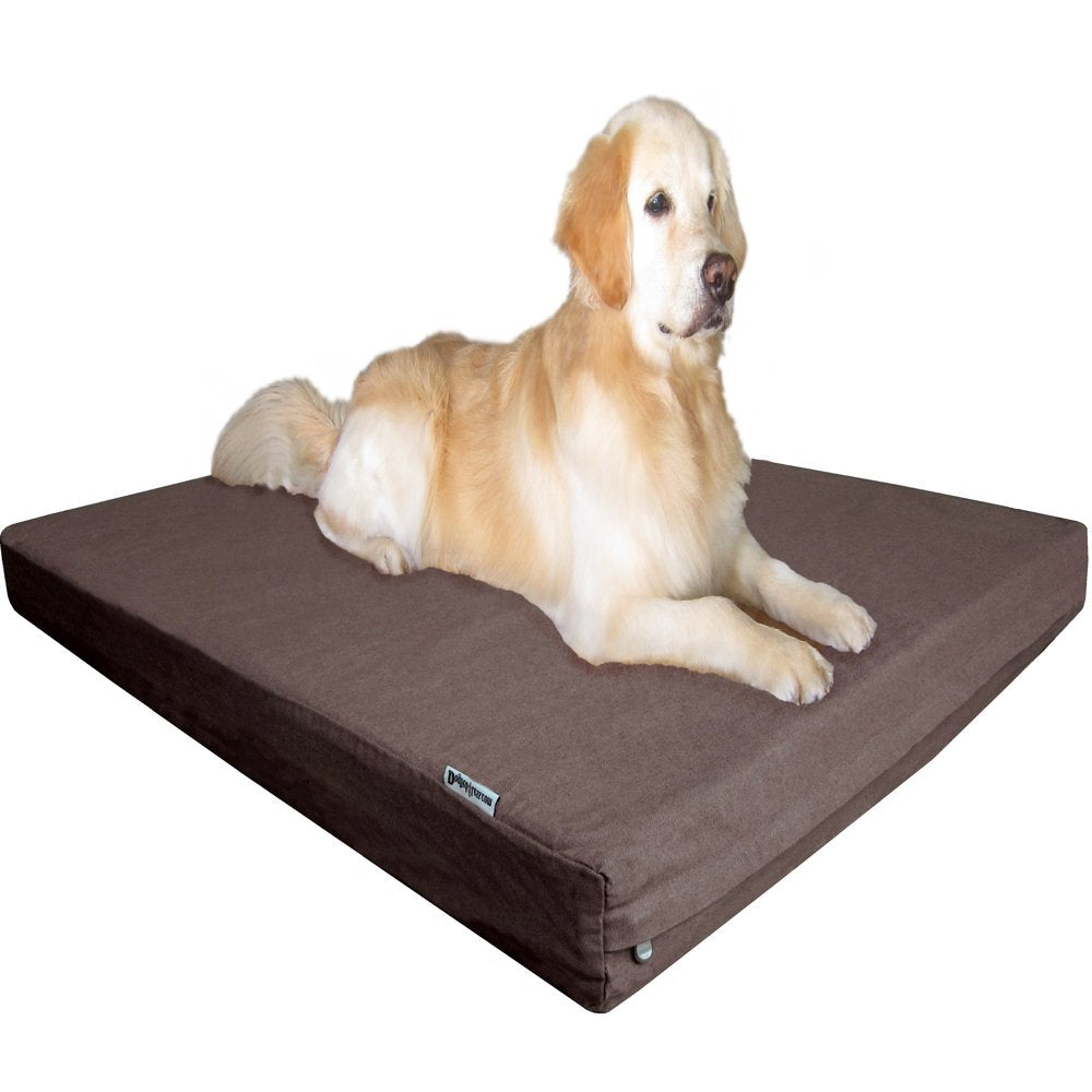 Large Orthopedic Waterproof Memory Foam Dog Bed for Medium Large Pet 41"X27"X4", Denim Brown Washable Cover Animals & Pet Supplies > Pet Supplies > Cat Supplies > Cat Beds Dogbed4less XL 47"X29"X4"  