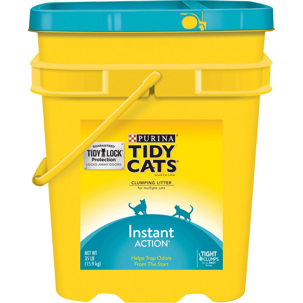 Purina Tidy Cats Clumping Cat Litter, Instant Action Multi Cat Litter, 35 Lb. Pail Animals & Pet Supplies > Pet Supplies > Cat Supplies > Cat Litter Nestlé Purina PetCare Company   