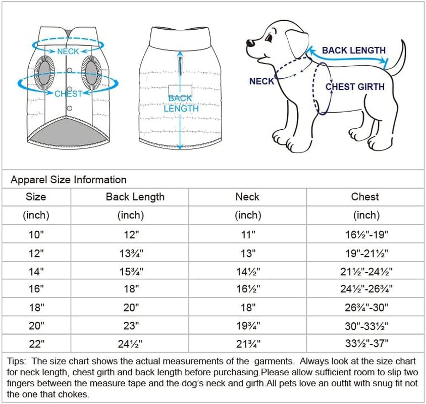 Blueberry Pet Cozy & Comfy Windproof Waterproof Quilted Fall Winter Dog Puffer Jacket in True Red, Back Length 20", Size 18", Warm Coat for Large Dogs Animals & Pet Supplies > Pet Supplies > Dog Supplies > Dog Apparel Blueberry Pet   