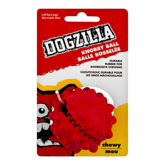 Dogzilla Durable Rubber Dog Treat Ball Toy, Red , Small Animals & Pet Supplies > Pet Supplies > Dog Supplies > Dog Toys Doskocil Manufacturing Co Inc   