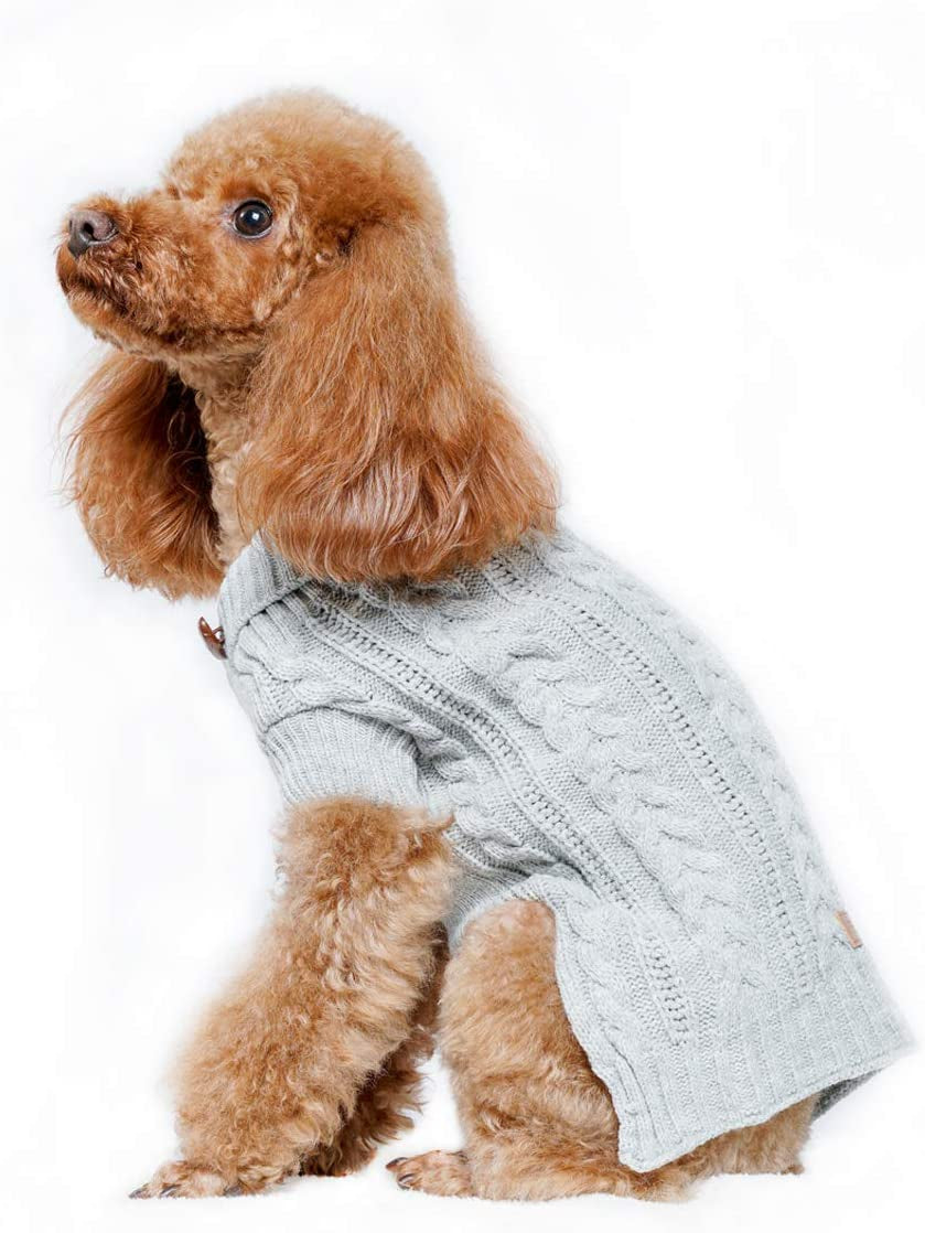 Classic Cable Knit Pet Dog Cat Sweater Warm Dog Sweater Small Dog Sweaters Pet Sweater Dog Winter Clothes (M, Pink) Animals & Pet Supplies > Pet Supplies > Dog Supplies > Dog Apparel yunqi   