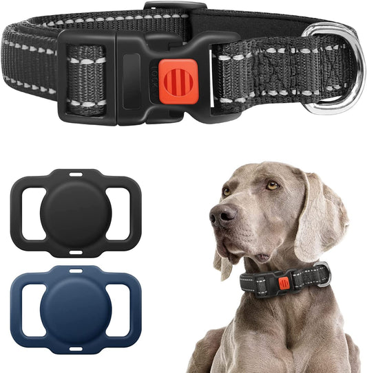 Airtag Dog Collar Holder, Protective Airtag Case for Dog Collar, Airtag Loop for GPS Dog Tracker, Dog Trackers for Apple Iphone, 2 Pack Airtag Pet, Dog Airtag Holder Electronics > GPS Accessories > GPS Cases ModoPet Black  