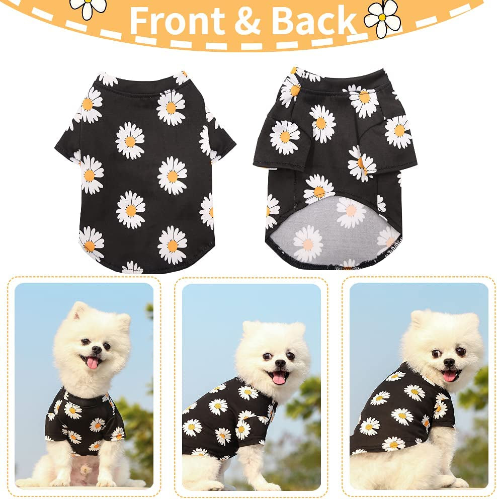 Xs Dog Clothes for Small Dogs Girl Sebaoyu Pet Puppy Shirts Chiuahaha Female Clothes Outfit Summer Fall Dog Costume Doggie Cat Clothing for French Bulldog Yorkie Breed (XS) Animals & Pet Supplies > Pet Supplies > Dog Supplies > Dog Apparel Sebaoyu   