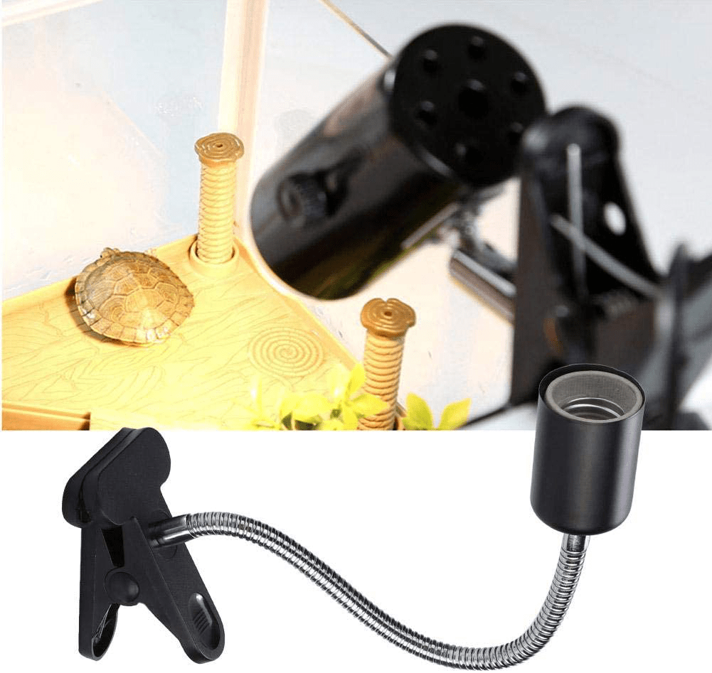 40Cm Long Reptile Heat Lamp Fixture Holder Clamp with 360°Rotatable Clip & Power Adapter for Reptiles for Pet Habitat Heat Light Bulbs/Lamps Animals & Pet Supplies > Pet Supplies > Reptile & Amphibian Supplies > Reptile & Amphibian Habitat Heating & Lighting HEEPDD   