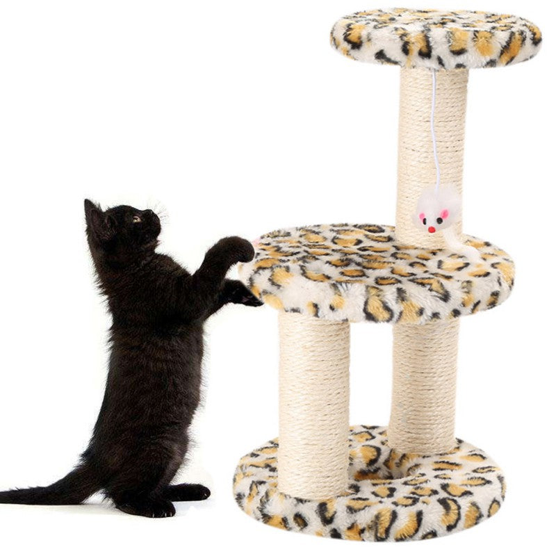 Baozhu 3 Layer Cat Trees and Towers with Scratching Post, Indoor Pet Activity Furniture Play House for Kitten - 16" Animals & Pet Supplies > Pet Supplies > Cat Supplies > Cat Furniture Baozhu   