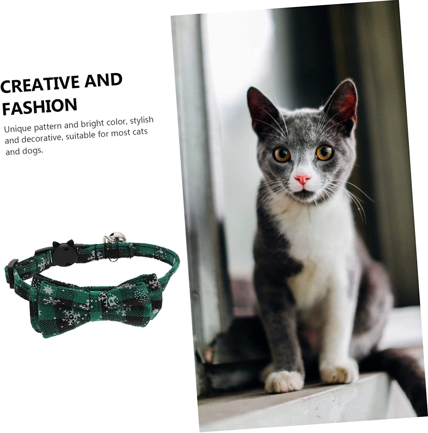 LIFKICH 1Pc Bow Costume Collars with Printing Tie Cosplay Design Green Classic Neck Xmas Cat Cute Collar Puppy Dog Accessories Bandana Neckband Decorative Festival Themed Christmas Belt Animals & Pet Supplies > Pet Supplies > Dog Supplies > Dog Apparel LIFKICH   