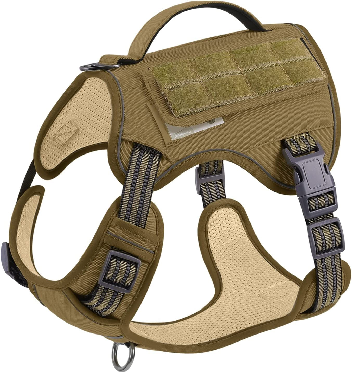 Demigreat Tactical Dog Harness for Large Dogs No Pull,Military Service Dog Harness , Fit Smart Reflective Pet Walking Harness for Training, Adjustable Dog Vest Harness with Handle Animals & Pet Supplies > Pet Supplies > Dog Supplies > Dog Apparel Demigreat ArmyGreen X-Large (Pack of 1) 