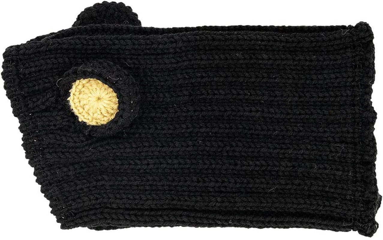 Zoo Snoods Black Bear Costume for Dogs, Large - Warm No Flap Ear Wrap Hood for Pets, Dog Outfit for Winters, Halloween, Christmas & New Year, Soft Yarn Ear Covers Animals & Pet Supplies > Pet Supplies > Dog Supplies > Dog Apparel Zoo Snoods   