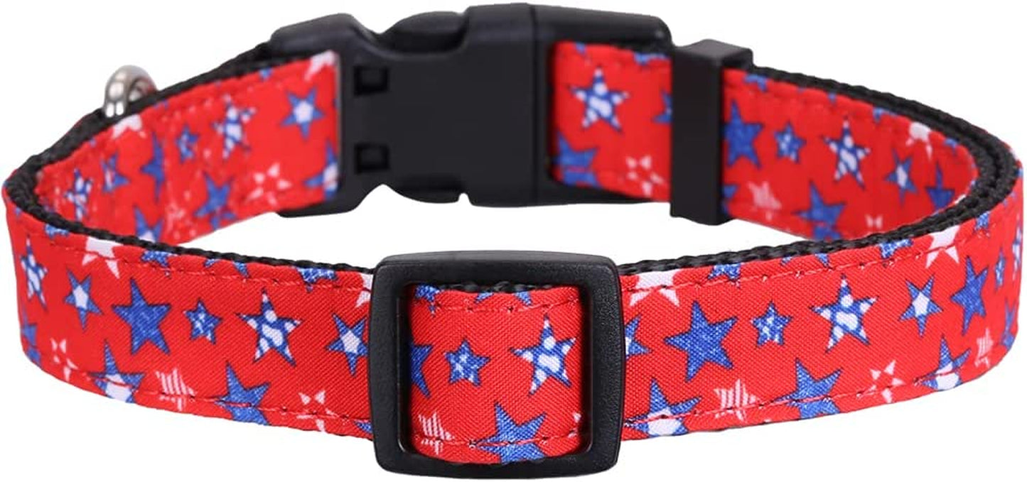 American Flag Dog Collar with Removable Cute Bow Tie Adjustable Pet Collars 4Th of July Independence Day Large Animals & Pet Supplies > Pet Supplies > Dog Supplies > Dog Apparel Lamphyface   