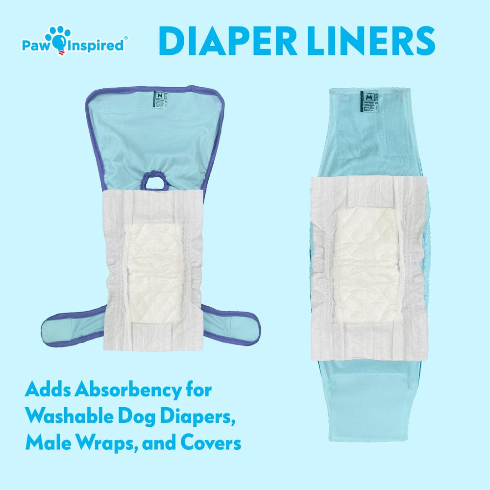 Paw Inspired 30Ct Dog Diaper Liners Diaper Pads | Washable Reusable Female Dog Doggie Pet Diapers and Male Wraps Belly Bands Cover Inserts | Period Menstrual Pads for Dogs | Puppy Diapers Pads Inserts Animals & Pet Supplies > Pet Supplies > Dog Supplies > Dog Diaper Pads & Liners Paw Inspired   