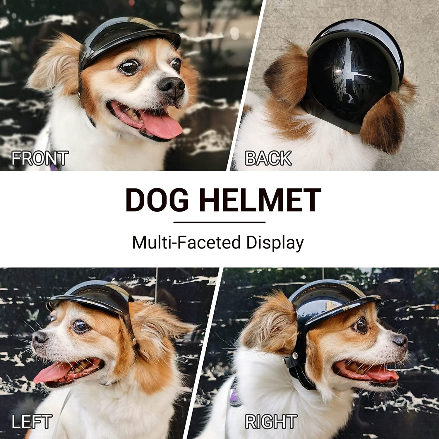 NAMSAN Dog Helmet with Ear Hole and Small Dog Goggles Bundle Sport Dog Hard Helmet and UV Doggy Sunglasses Animals & Pet Supplies > Pet Supplies > Dog Supplies > Dog Apparel NAMSAN   