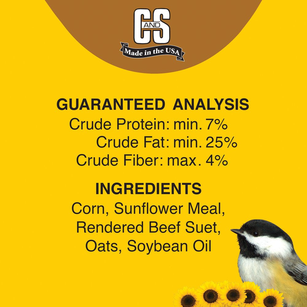 C&S Sunflower No Melt Suet Nuggets, 27 Oz, Wild Bird Food