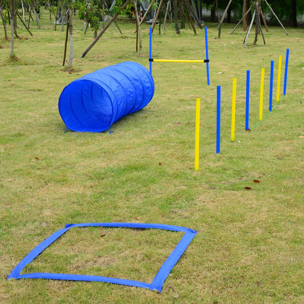 Dog Obstacle Agility Training Kit – Blue and Yellow Animals & Pet Supplies > Pet Supplies > Dog Supplies > Dog Treadmills Docooler   