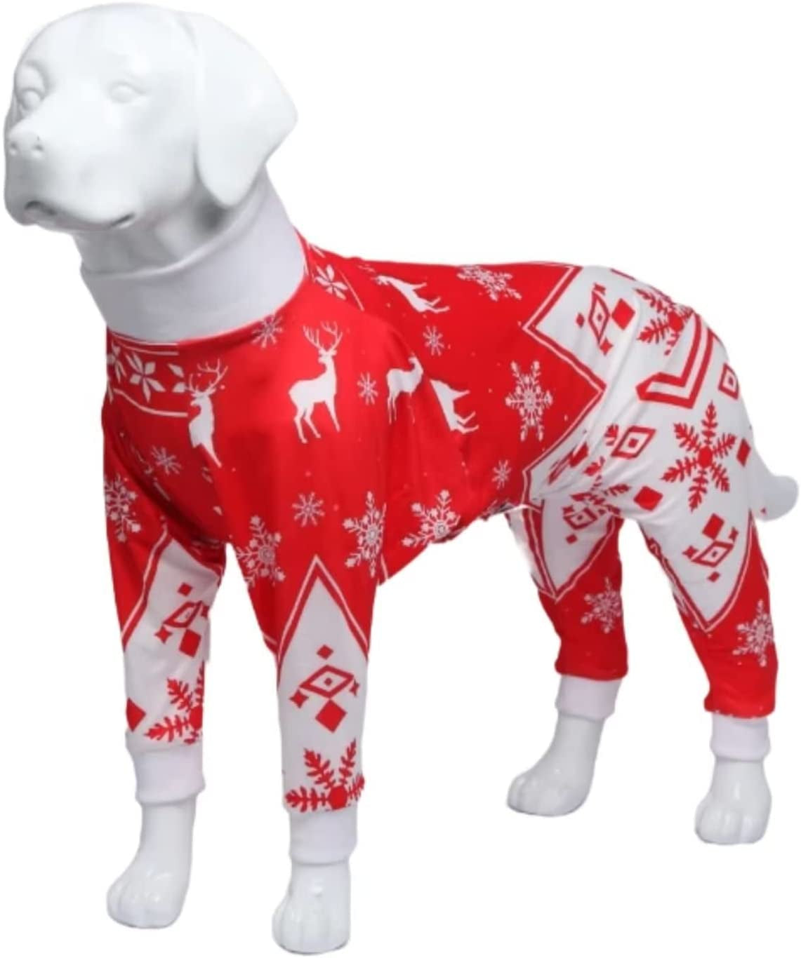 Xqpetlihai Christmas Dog Clothes Dog Onesie Surgery Recovery Suit Dog Pajamas for Large and Medium Dog (XXXL,CH) Animals & Pet Supplies > Pet Supplies > Dog Supplies > Dog Apparel Xqpetlihai Christmas Small (Pack of 1) 