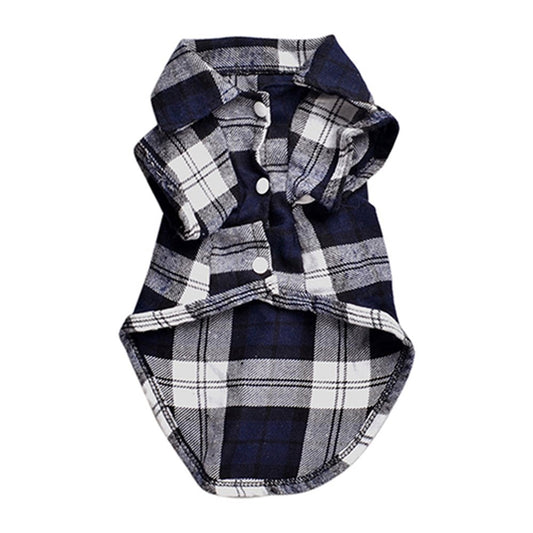 UDIYO Seller'S Recommendation, Cute Pet Dog Puppy Plaid Shirt Coat Clothes T-Shirt Top Apparel Size XS S M L Animals & Pet Supplies > Pet Supplies > Dog Supplies > Dog Apparel UDIYO L Blue 