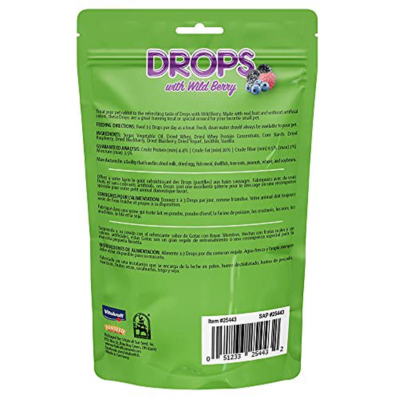 Vitakraft Rabbit Drops with Wild Berries Treat, 5.3 Ounce Pouch