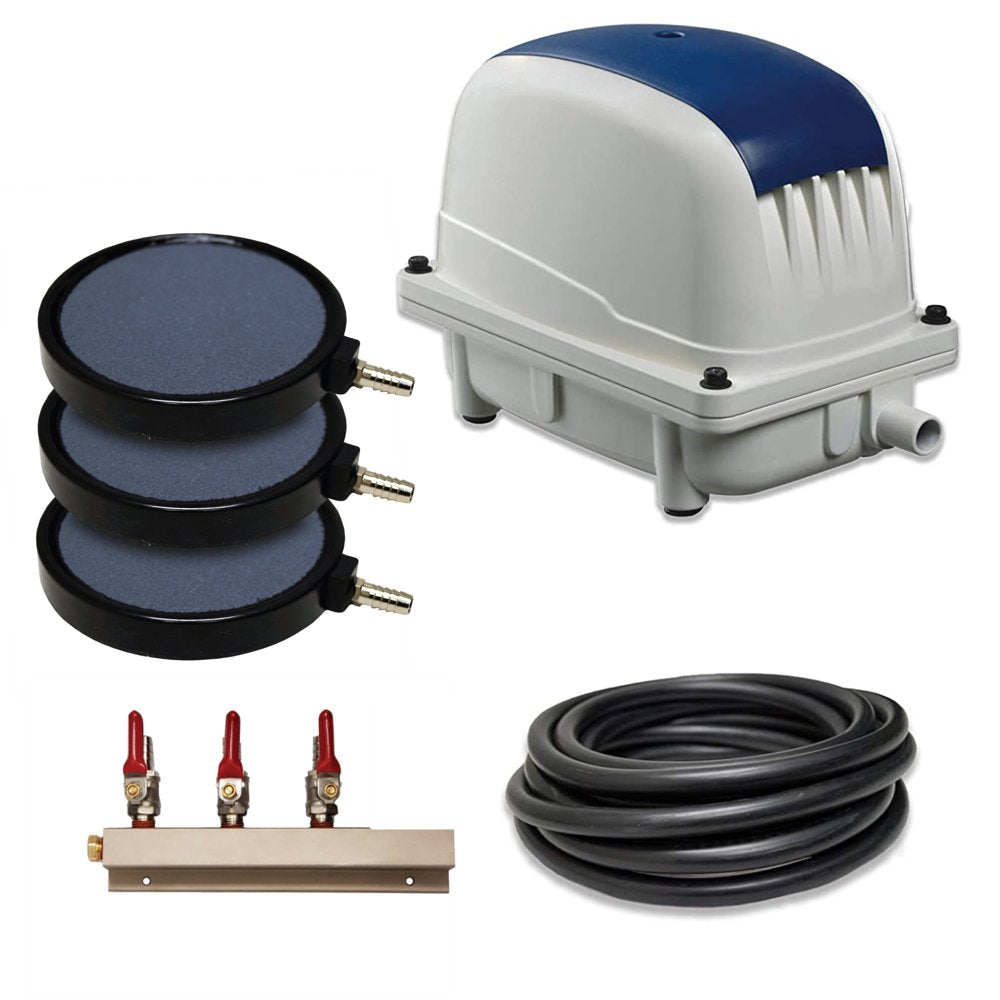 Patriot Bottom Aeration System LLS-20 , for Ponds to 2,000 Gallons, and Pond Depths to 12 Feet Animals & Pet Supplies > Pet Supplies > Fish Supplies > Aquarium & Pond Tubing Anjon Manufacturing Plastic 2.83 CFM Aeration Pump 