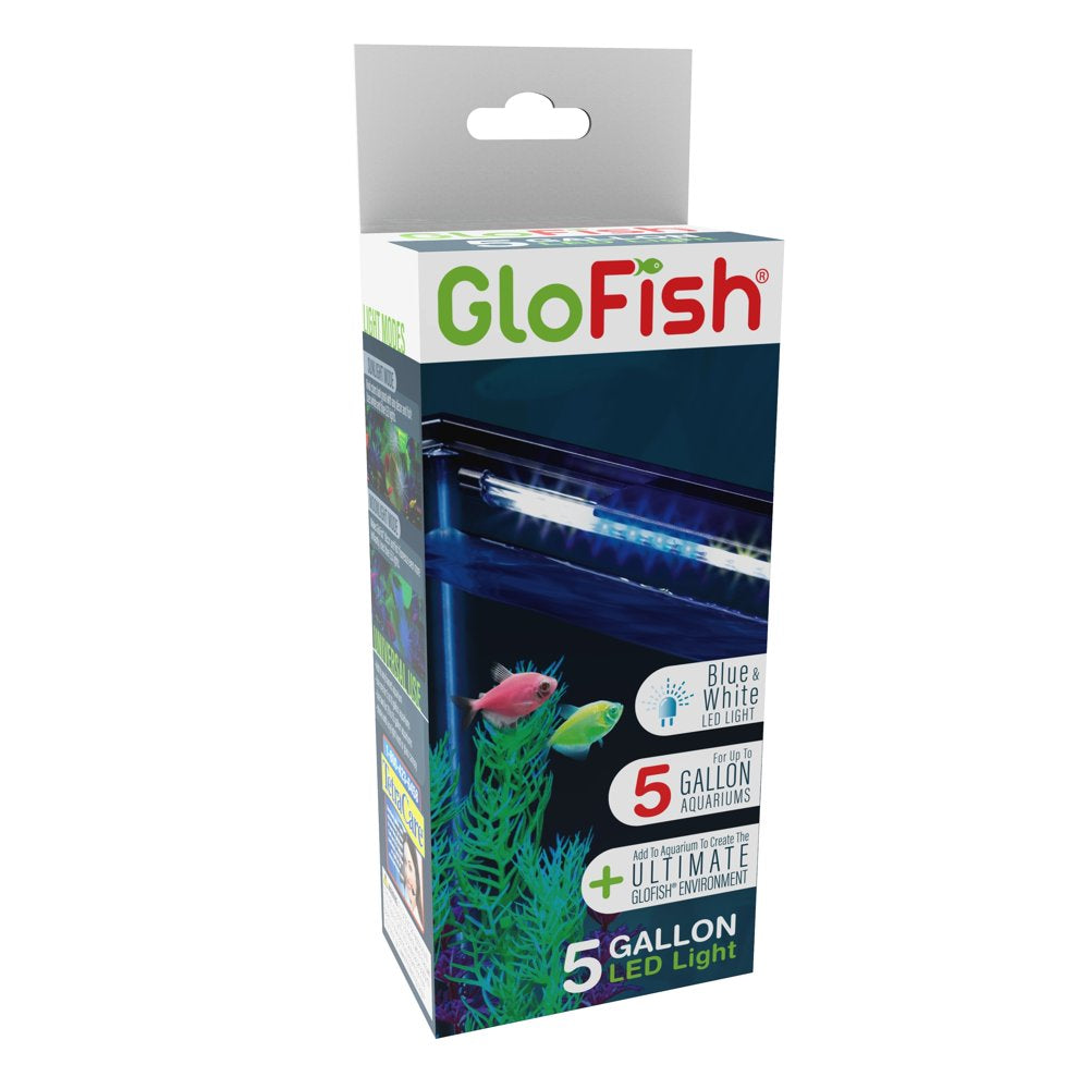 Glofish LED Light 10 Gallons, Blue and White LED Lights, for Aquariums up to 10 Gallons Animals & Pet Supplies > Pet Supplies > Fish Supplies > Aquarium Lighting Spectrum Brands, Pet, LLC 5 gal  
