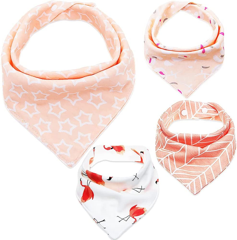 Dog Bandanas – 3 Pcs Washable and Reversible Triangle Bibs Scarfs, Multi Coloured Neckerchief Kerchief for Small&Medium&Large Pet Dogs Cats Animals & Pet Supplies > Pet Supplies > Dog Supplies > Dog Apparel CAROLLIFE pink  