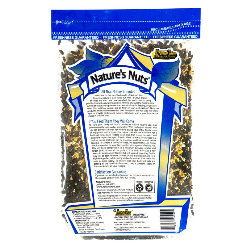 Nature'S Nuts Deluxe Assorted Species Black Oil Sunflower Wild Bird Food 18 Lb Animals & Pet Supplies > Pet Supplies > Bird Supplies > Bird Food Chuckanut Products Inc   