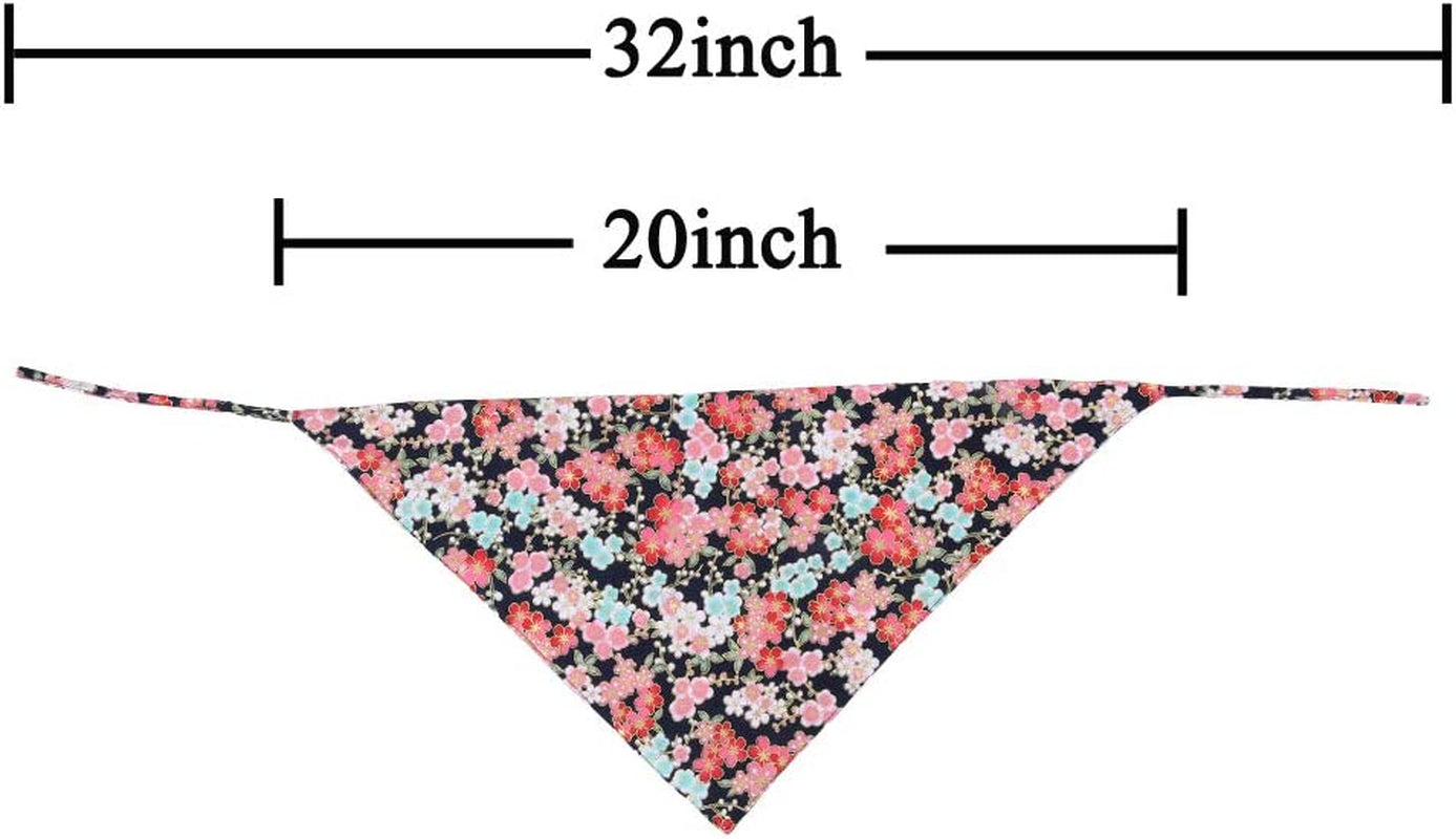 4 Pack Dog Bandanas Triangle Bibs Scarf Accessories Japanese Style Large Animals & Pet Supplies > Pet Supplies > Dog Supplies > Dog Apparel KZHAREEN   