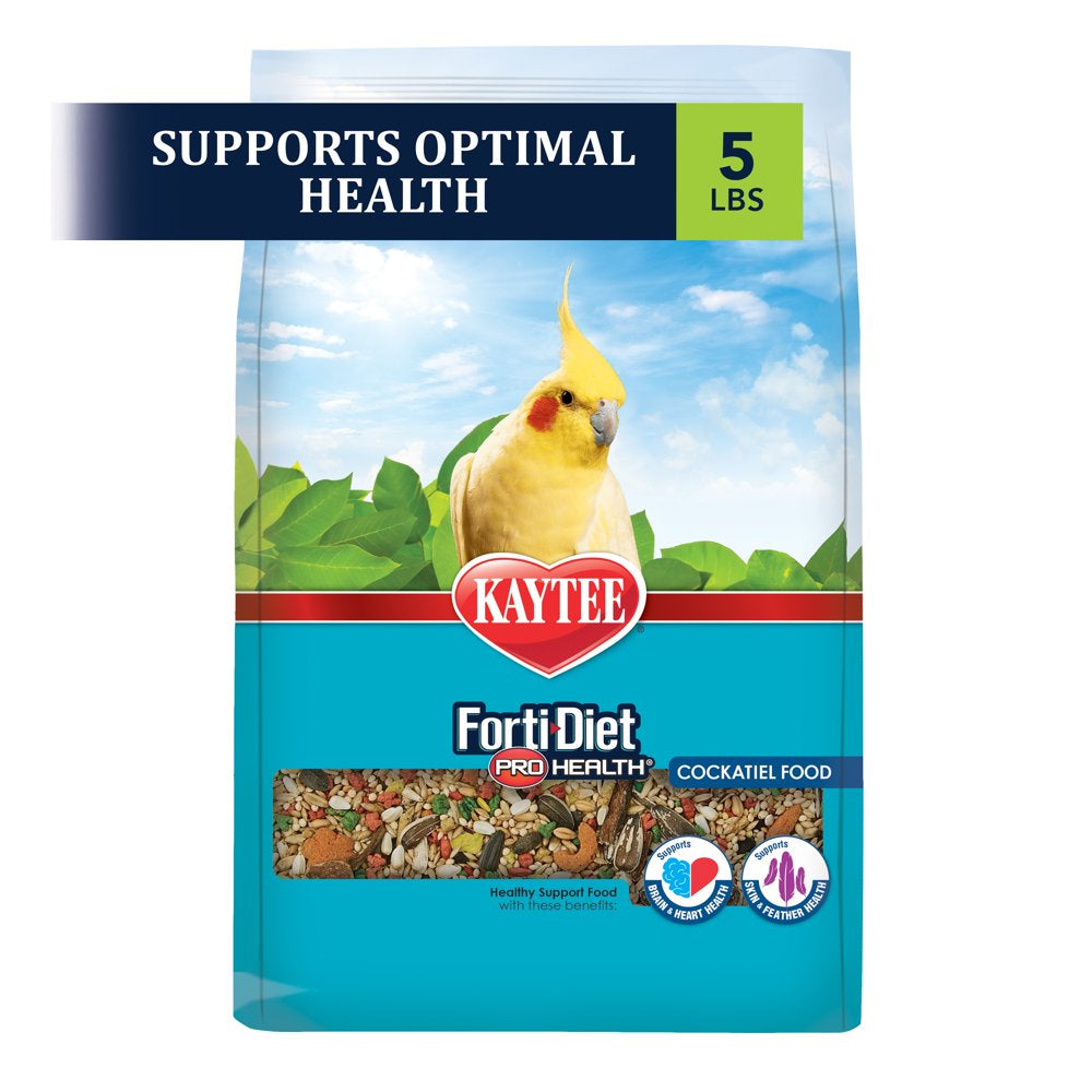 Kaytee Forti-Diet Pro Health Cockatiel Pet Bird Food, 5 Lb Animals & Pet Supplies > Pet Supplies > Bird Supplies > Bird Food Central Garden and Pet   