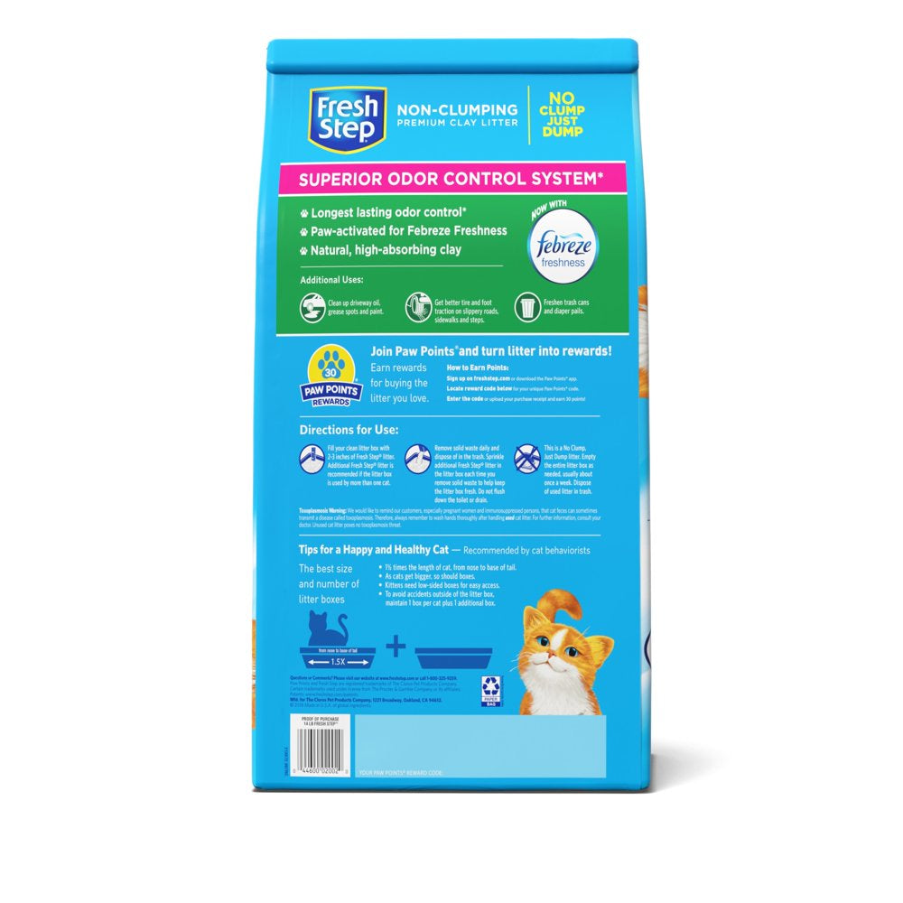 Fresh Step Non-Clumping Premium Cat Litter with Febreze Freshness, Scented, 14 Pounds Animals & Pet Supplies > Pet Supplies > Cat Supplies > Cat Litter The Clorox Company   