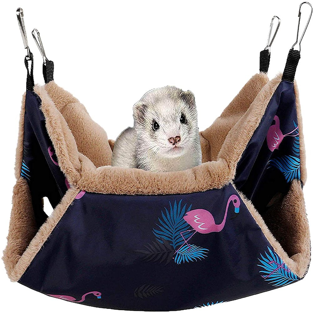 Barka Ave Small Pet Cage Hammock, Hanging Bed for Small Animals Pet Cage Hammock Accessories Bedding for Chinchilla Parrot Sugar Glider Ferrets Rat Hamster Rat Playing Sleeping Animals & Pet Supplies > Pet Supplies > Small Animal Supplies > Small Animal Bedding Barka Ave   