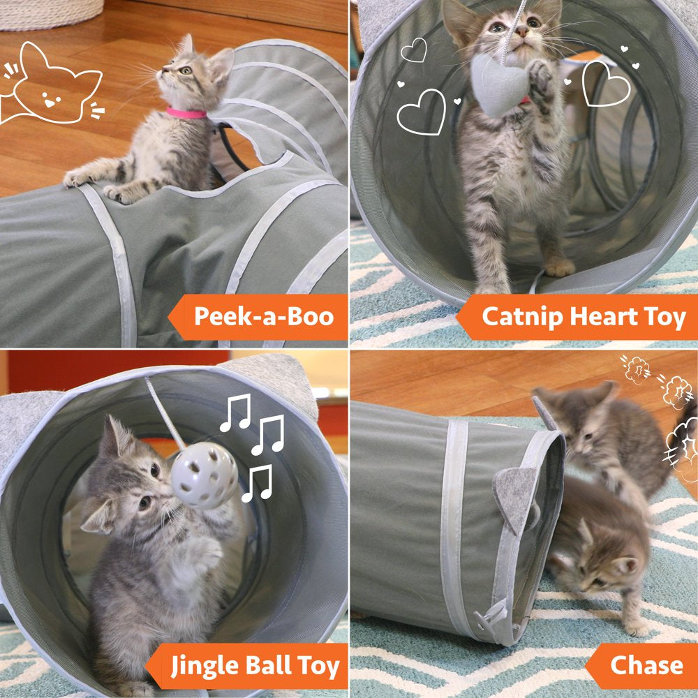 Kitty City Gray Pop-Up 3-Way Cat Tunnel, Cat Bed, Cat Toy for Cats and Kittens Animals & Pet Supplies > Pet Supplies > Cat Supplies > Cat Toys Sport Pet   