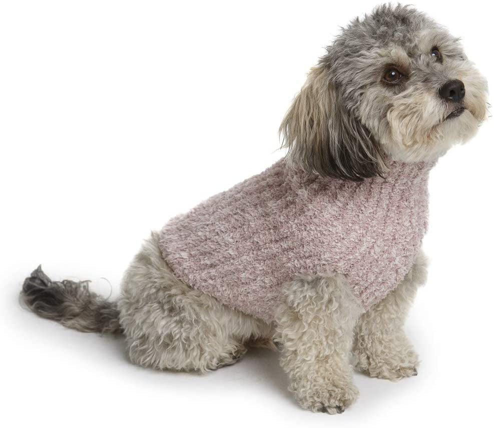 Barefoot Dreams Cozychic Ribbed Pet Sweater, Dog Clothes-Warm Gray,Large,Bdpcc0822 Animals & Pet Supplies > Pet Supplies > Dog Supplies > Dog Apparel Barefoot Dreams Vintage Rose-Ballet Pink X-Large 