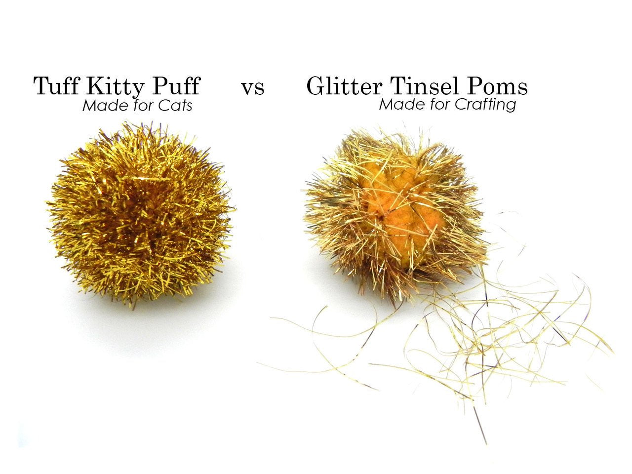 Tuff Kitty Puff Sparkle Ball Cat Toy, 6 Pack Animals & Pet Supplies > Pet Supplies > Cat Supplies > Cat Toys Tuff Kitty Puff   