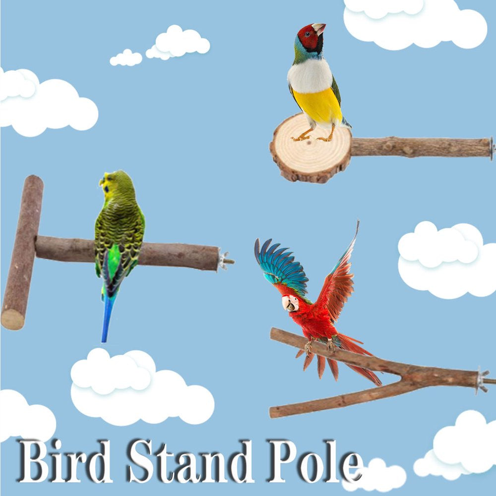 Bird Perches Bird Cage Accessories Bird Toy Suitable for Use Indoor and Outdoor Bird Stand Pole 3PCS Animals & Pet Supplies > Pet Supplies > Bird Supplies > Bird Cage Accessories MetMetalrt   