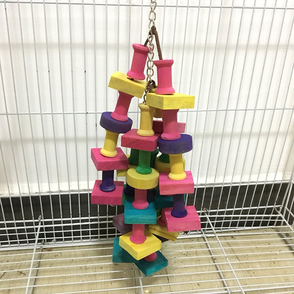 Autmor Natural Wood Bird Chew Toy for Medium Large Parrot Conure Macaw African Grey Cockatoo Budgies Parakeet Cockatiel Lovebird Finch Cage Animals & Pet Supplies > Pet Supplies > Bird Supplies > Bird Toys Autmor   