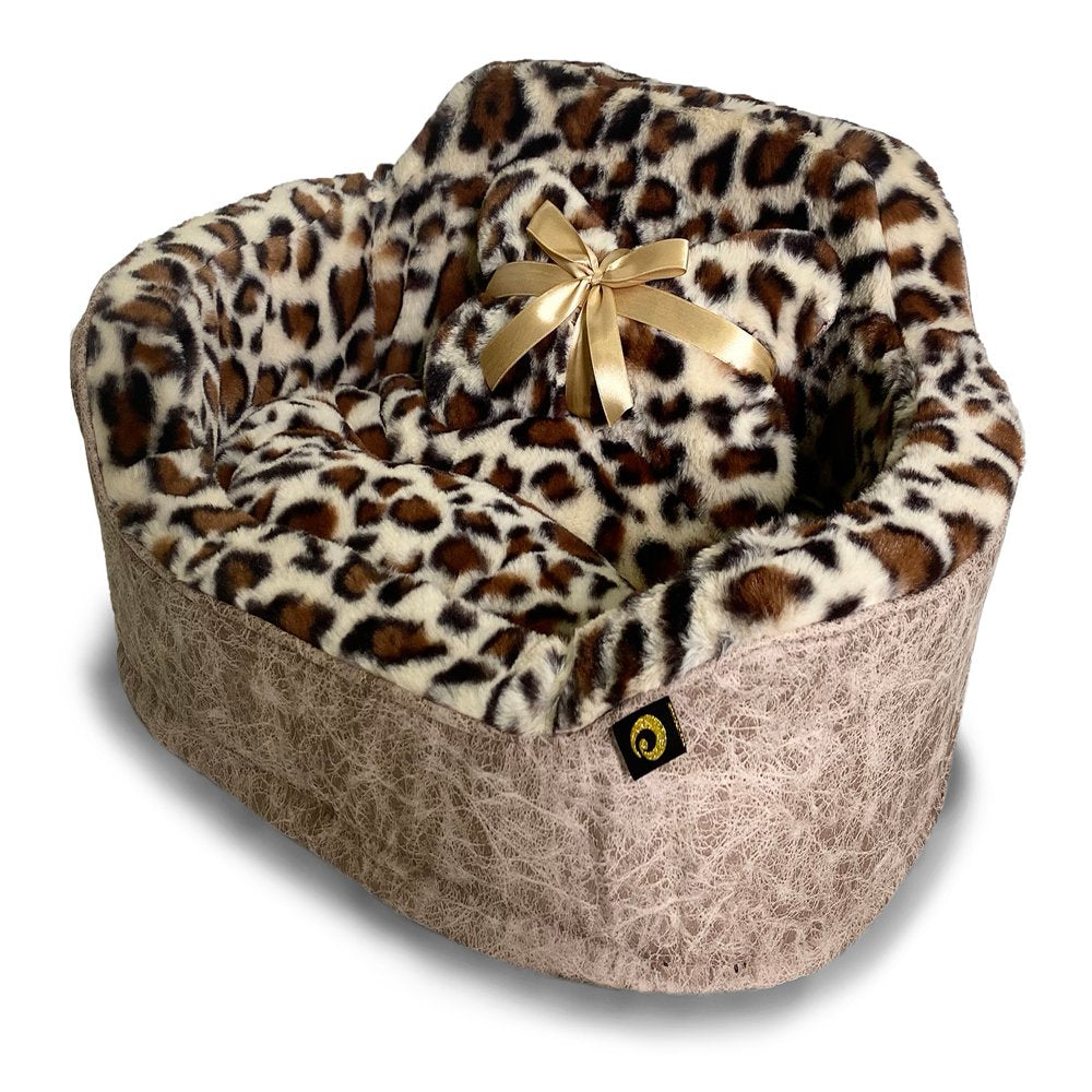 Precious Tails Leopard Princess Cat Dog Bed - O/S Animals & Pet Supplies > Pet Supplies > Cat Supplies > Cat Beds Precious Tails Taupe  