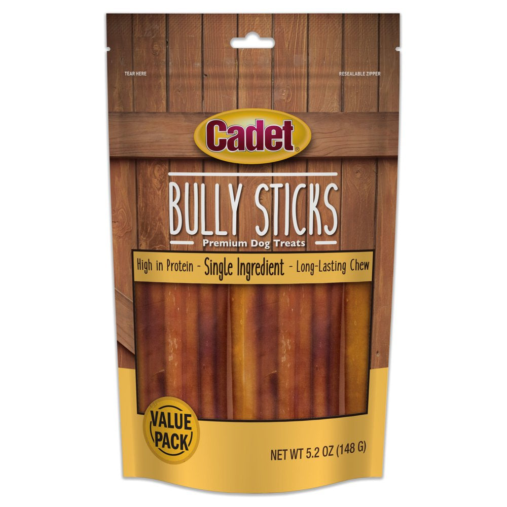 Cadet Bully Sticks Dog Treats 5.2 Oz. Value Pack Animals & Pet Supplies > Pet Supplies > Dog Supplies > Dog Treats Central Garden and Pet   