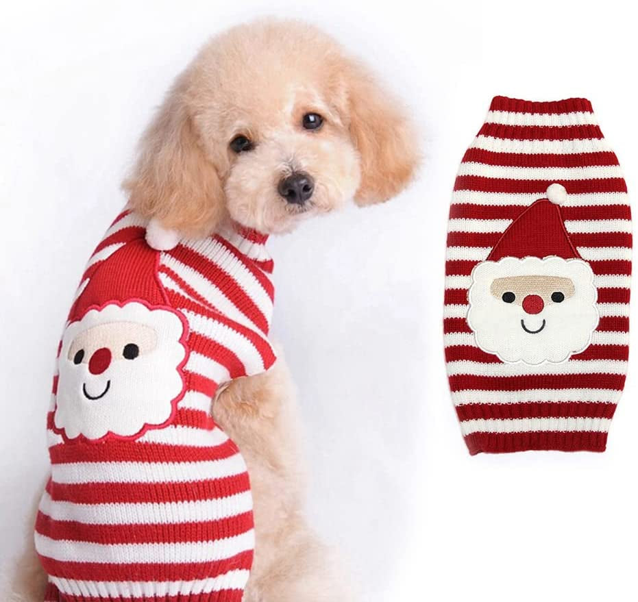 Dog Sweater Turtleneck Knitted,Dog Clothes for Small Medium Dog,Cute Dog Sweaters for Fall Winter，Warm and Soft Dog Sweater Animals & Pet Supplies > Pet Supplies > Dog Supplies > Dog Apparel KINGLEA red Large 